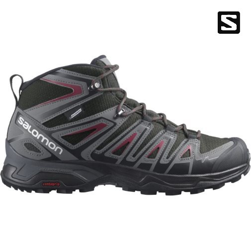 Salomon X Ultra Pioneer Mid CSWP Men's Hiking Boots Black | CA 62F39